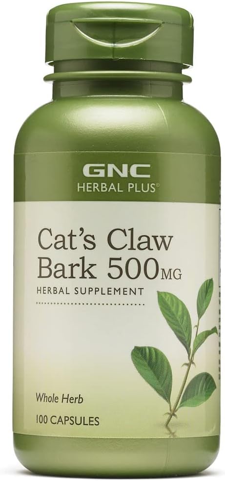 GNC Herbal Plus Cat's Claw Bark 500mg, 100 Capsules, Immune Support