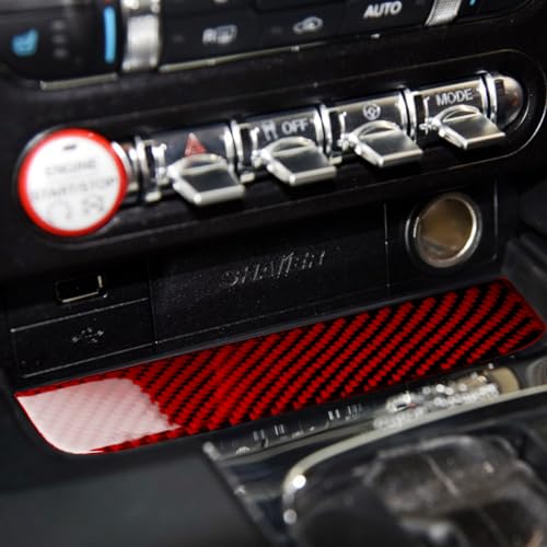 Cubierta Portavasos Central de Fibra de Carbono para Ford Mustang miniatura 2