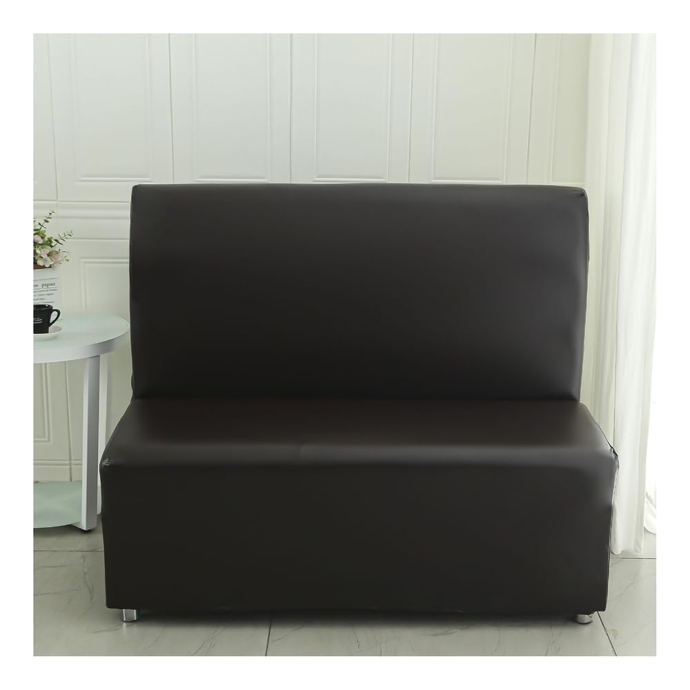 YANGAFJDUA Waterproof Armless Sofa Chair Covers Slipcovers with Elastic Bottom, Stretch Armless Couch Slipcover without Arm PU Futon Covers Slipcovers Non-Slip Chair Furniture Protector