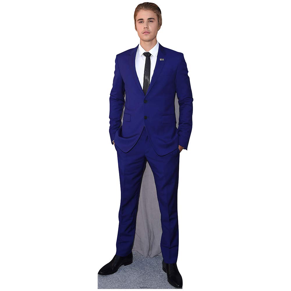Justin Bieber coupe en carton bleu avec impression haute définition réaliste