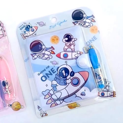 Image of AK-Store Cartoon Pocket Diary with Small Pen, Writing Notebook for Kids Boys Girls, Cartoon Stationery Set for Students Children Birthday Return Gifts (Pappa Pig)