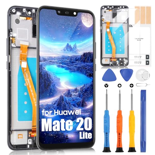 Schermo LCD per Huawei Mate 20 Lite Display - per Huawei Mate 20 Lite LCD Display Touch Screen Digitalizzatore per Mate 20 Lite SNE-LX1 SNE-LX2 SNE-LX3 Schermo Ricambio Assemblaggio con Cornice