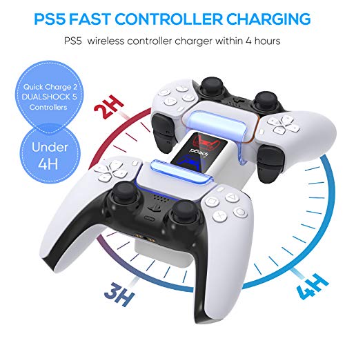 FASTSNAIL Voor PS5 Controller Oplader Dock, Twin Controller Opladen Dock voor Sony PlayStation 5 DualSense Stand PS 5… - Image 4