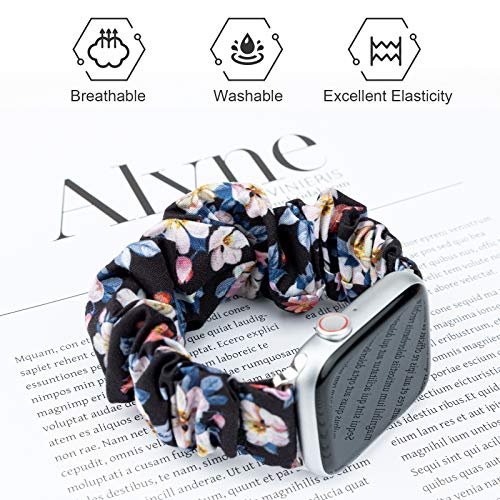 Image of Greatfine Scrunchie Band Compatible with Apple Watch Bands 38mm 40mm 41mm 42mm 44mm 45mm 46mm 49mm Women, Elastic Scrunchie Watch Strap for iWatch Watch Series 11 10 9 8 7 6 5 4 3 2 1 SE 3 2 Ultra 3 2