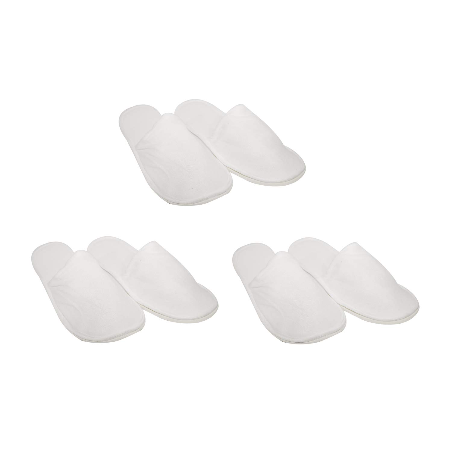 GenericCROTUS Pure White Premium Disposable 5mm Sole, Long Lasting and Comfortable Bathroom Slippers -Combo of 3