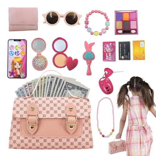 Juego de Maquillaje Divertido para Niños | Bolso de Juguete | Juguetes de Juego de Imitación - Compras, Fiestas, Año Nuevo, Interior/Exterior, Diario, Vacaciones, Casa,