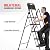 LUISLADDERS 5 Step Ladder with Handrails, Folding Step Stool with Widened Anti-Slip Pedal, 400lbs Lightweight Step Ladder 5 Step Folding, Multi-use for Home Kitchen Pantry Office, Black