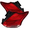 Carpartsinnovate Fits Ford 15-18 Focus Hatchback LED Red/Clear Tail Lights Rear Brake Lamps Pair
