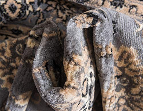 image for Unique Loom Kashan Collection Traditional Floral Overall Pattern with 