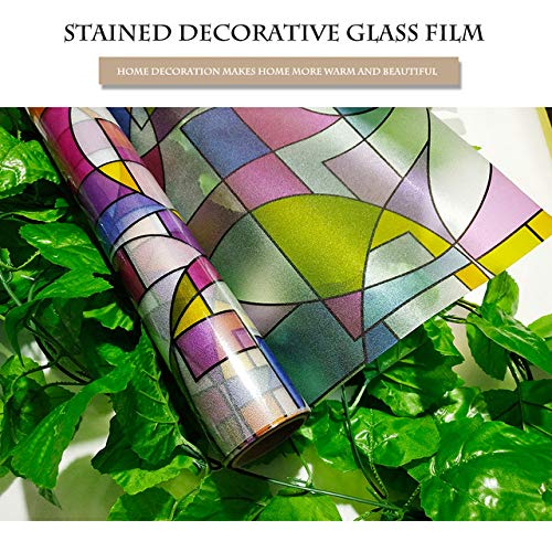 Image of ELTON Heat Control Anti UV 3D Self Adhesive Decorative Film for Bathroom Door Window (Vinyl, 24 x 36-inch, Multicolour)