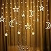 Produktbild Luccase Stern LED Vorhang Lichte 8 Modi Gesamtlänge 450 cm Stern LED Birnen Schnur Weihnachtslicht Dekoration Vorhang Licht Hochzeit Neon für Weihnachtsdekorationen Hochzeitsdekorationen (Weiß)