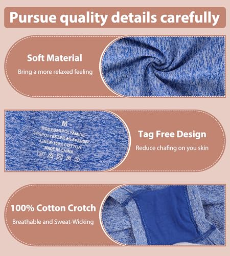 Womens Boys Shorts Underwear Seamless Full Coverage Briefs Soft Stretch Boxer Shorts For Women Multipack4