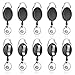 Retractable Badge Reel with Carabiner Belt Clip and Key Ring for ID Card Key Keychain Badge Holder Black 10 Pack by NATUREBELLE
