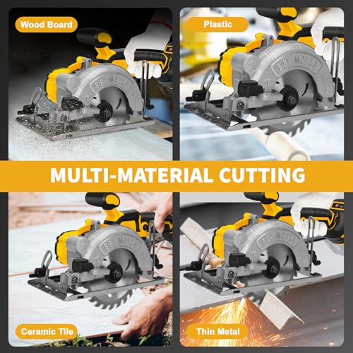 Image of 5 Inch Cordless Circular Saw for Dewalt 20V Max Battery, No Battery