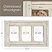 Rustic Three Picture Frame: Holds three 4x6 Photos Overall Size 15.5x9: Shabby Chic, Driftwood, Barnwood, Farmhouse, Reclaimed Wood Picture Frame. Ready to Hang or use on Tabletop (White)