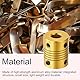 QUARKZMAN 5 Stück Flexible Kupplungen 6.35mm bis 8mm Aluminium Wellenkupplung L25xD20mm Klauenkupplung Gelenkverbinder für DIY Encoder Motoren 3D Drucker Schrittmotor Golden