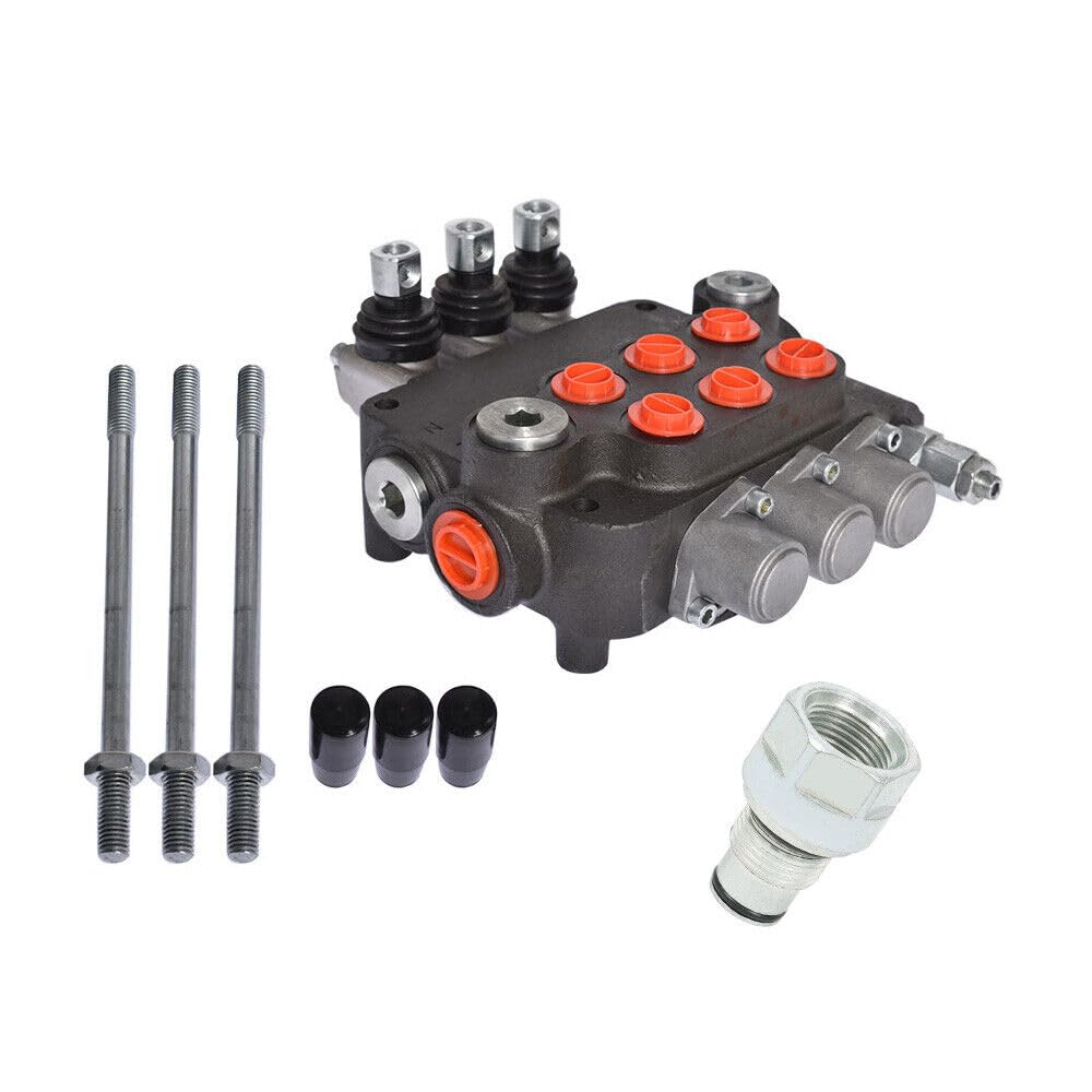 Jstpure for 21GPM SAE Hydraulic Monoblock Double Acting 3 Spool w/Conversion