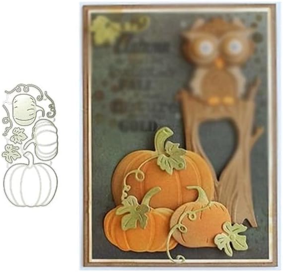 1Pc Silver Pumpkin Metal Die Cuts Pumpkin Heads Party Cutting Dies Halloween Embossing Stencils for Card Making Scrapbooking Album Decor,Die-Cutting and Embossing,Scrapbooking Die-Cuts,Stamping