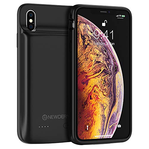 NEWDERY Battery Case for iPhone Xs Max, 10000mAh Charging Extended Battery Pack Case