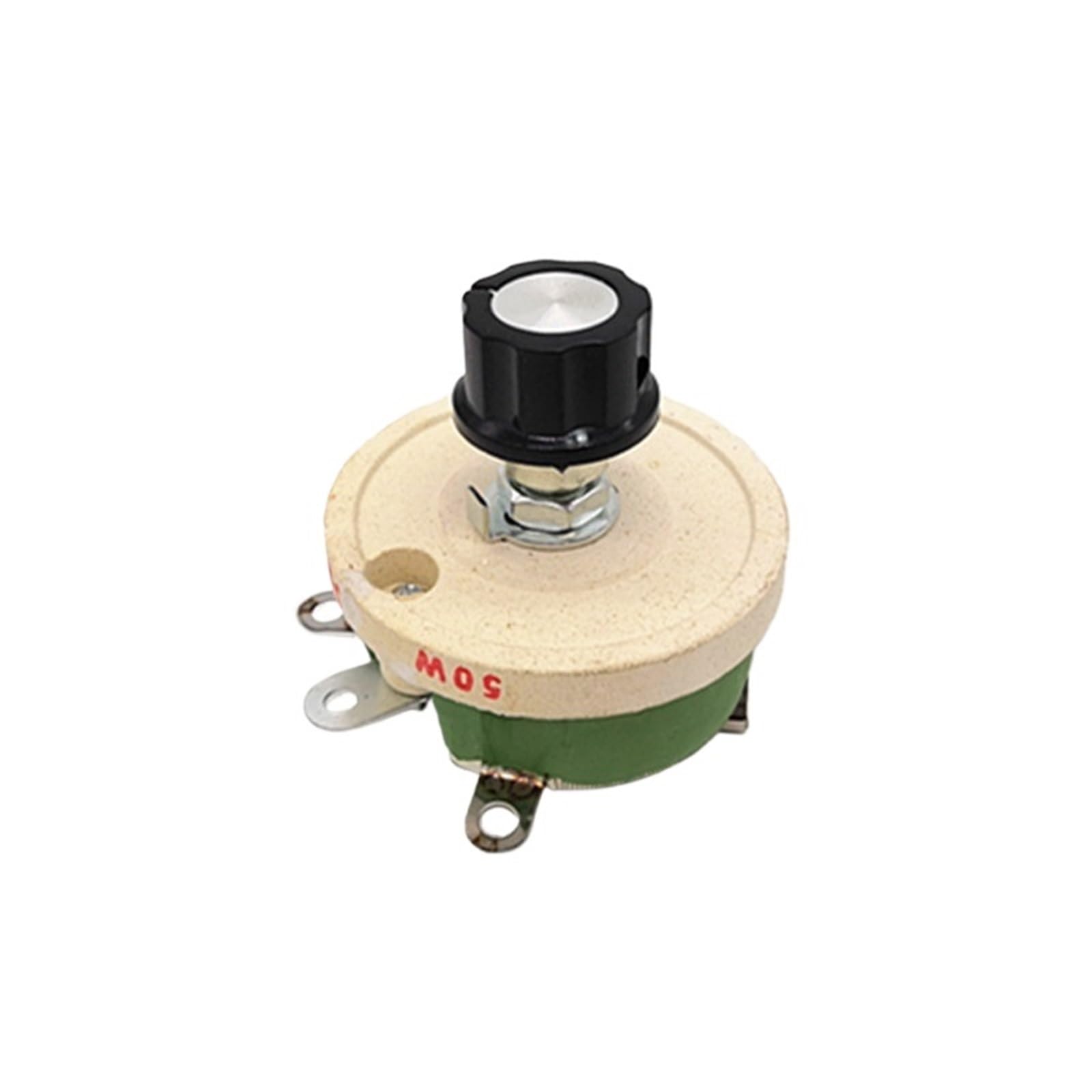 1 potenziometro a filo avvolto ad alta potenza da 50 W 100 OHM, resistenza variabile, reostato, 50 Watt. Con manopola.