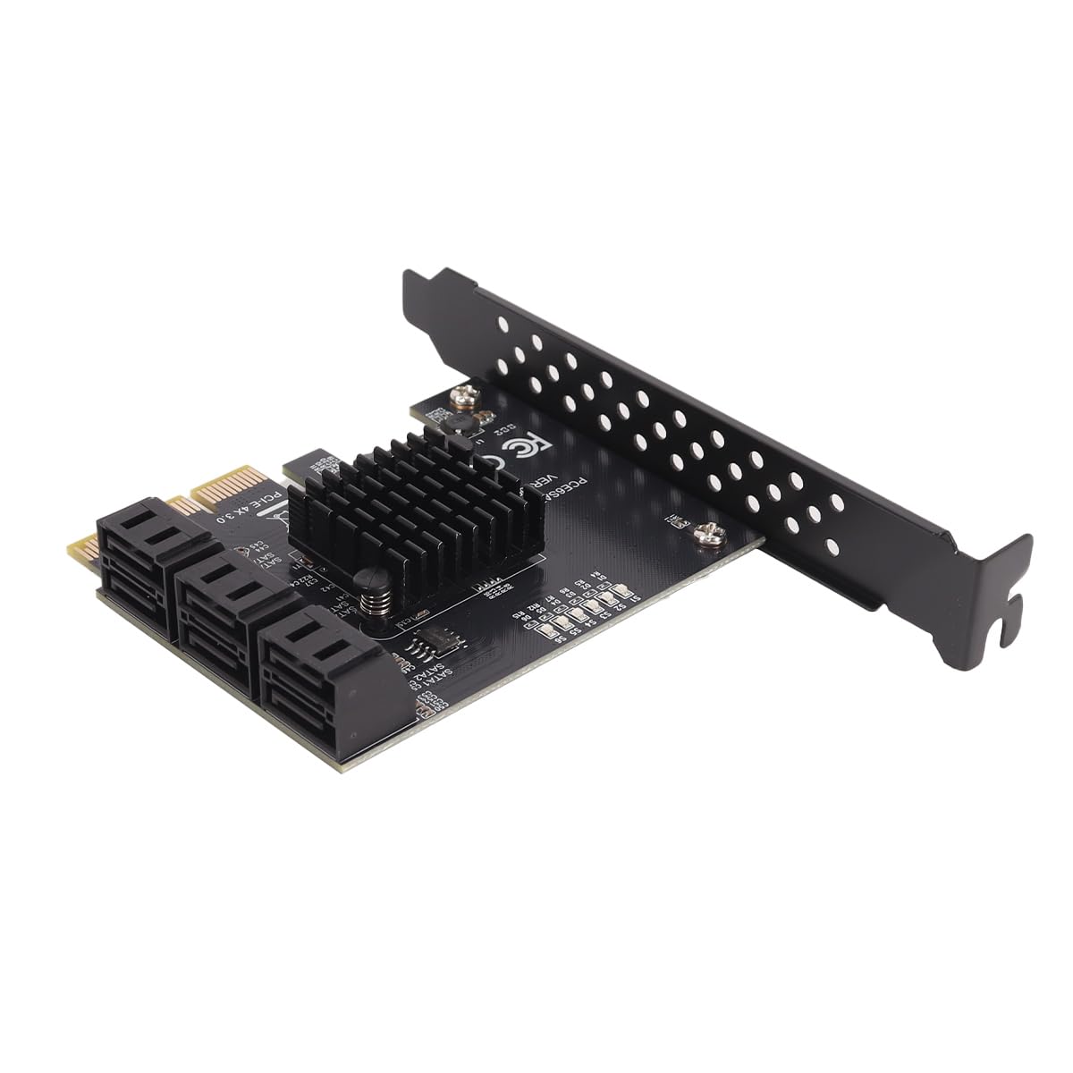 PCIE 6-portowy interfejs 4X, karta rozszerzeń SATA elementy wewnętrzne PCIE3.0 GEN3 4X adapter interfejsu huba, ASM1166