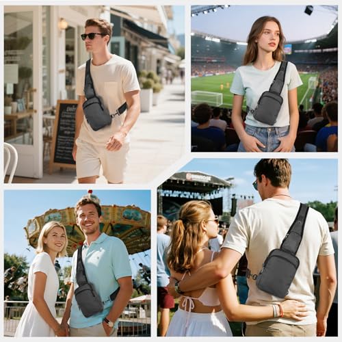 VADOO Sling Bag with Zipper Lock