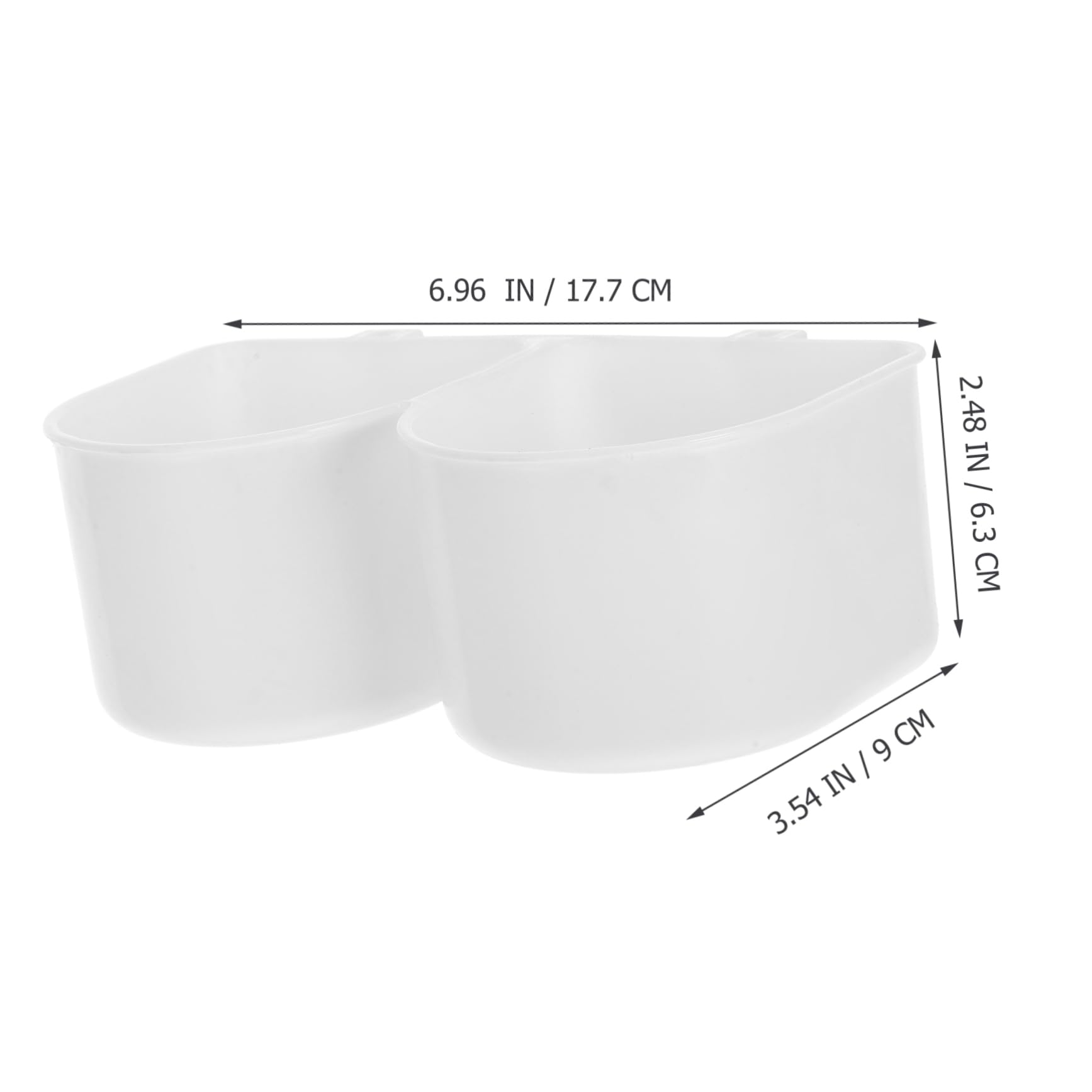 GALPADA Dog Bowl Removable Plastic Dual Hanging Pet Kennel Cage Bowl Divided Food Water Feeder Dish Coop Cup for Puppy Cat