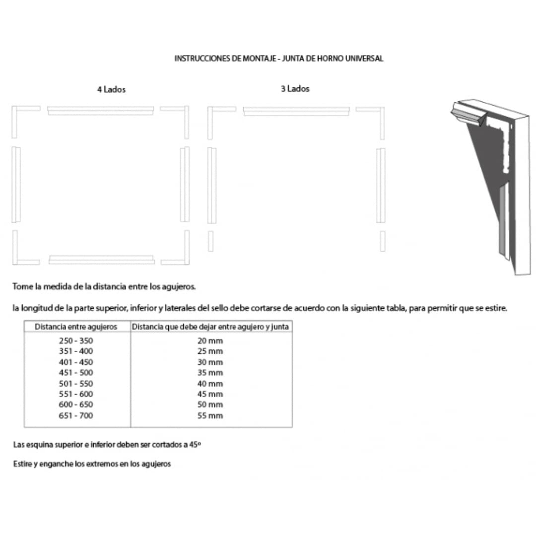 20 Clip In Metallo Per Fissaggio Guarnizione Porta Forno - Falcon DGC1 - Made In UK