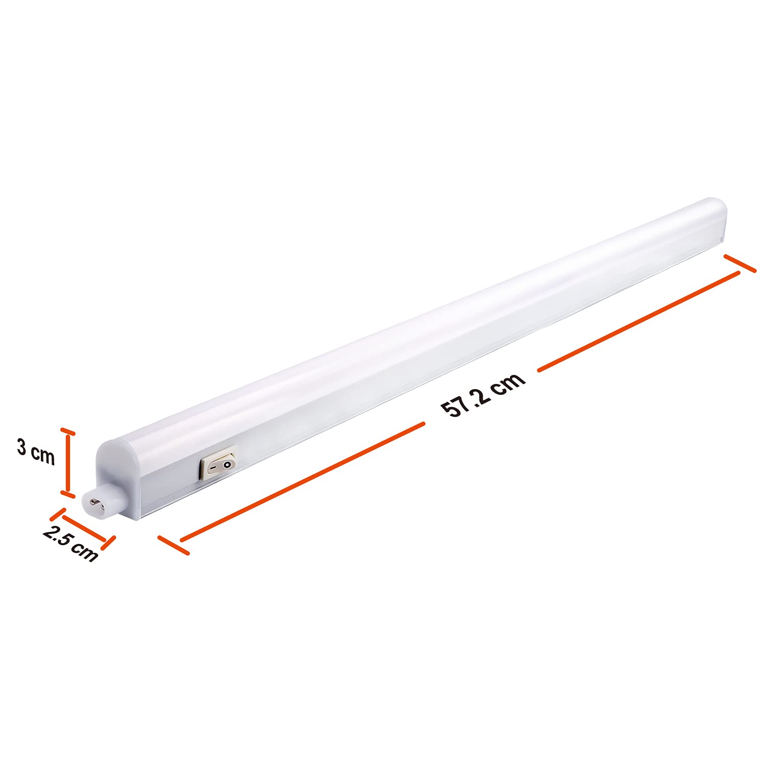 DA LIGHT Luce per armadietti a led 8W 57,5cm 750lm 4000k bianco neutro Luce per armadietti super luminosa per armadietti da cucina Vetrine Estendibile con sistema a innesto (3 pezzi)