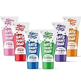Tub Works® Bath Paint Soap Bath Toy, Classic 6 Pack | Non-Toxic | Washable Bathtub Paint for Finger Painting on Tub Walls | Ideal Toddler Bath Toys for Creative Play | Easy to Clean, Fun Bath Art
