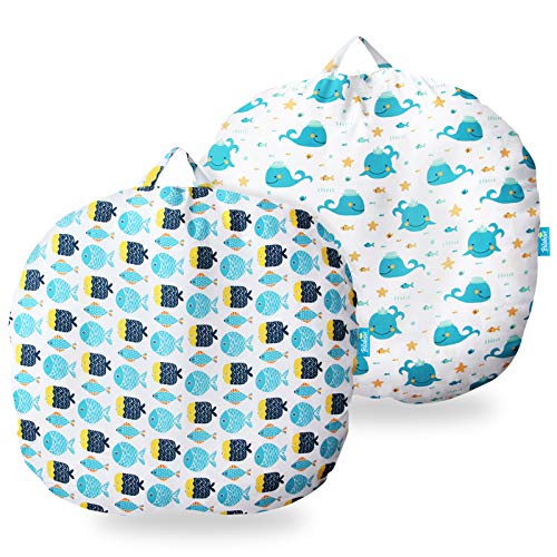 Image of Silky Soft Stretchy Removable Slipcover for Girls Boys, Whale