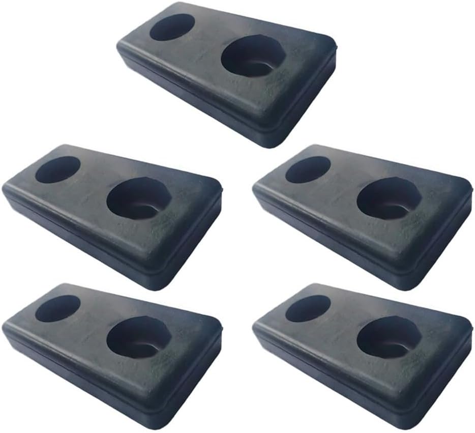 Rubber Shock-absorbing Equipment Pads Fitness Machines Gym Bikes Weight Stacks – 5-pack Non-slip Vibration Dampening Feet Bumpers 70 X 35 X 15 Mm Black