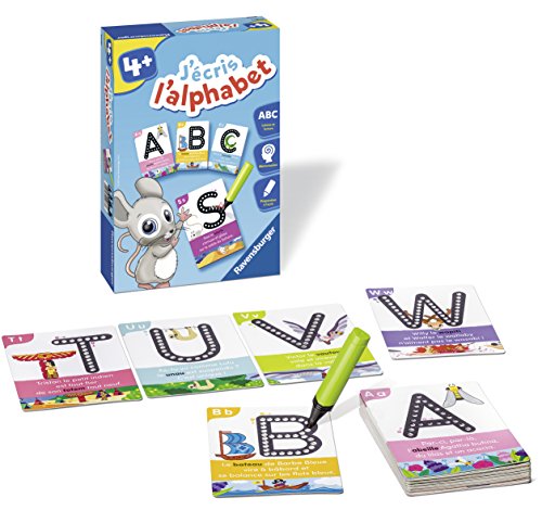 Ravensburger - Jeu Educatif - J'écris l'alphabet - Préparation à l'écriture - Apprentissage ludique en comptine - Traçage par Points - A partir de 4 Ans - 24083 (Lot de 2)