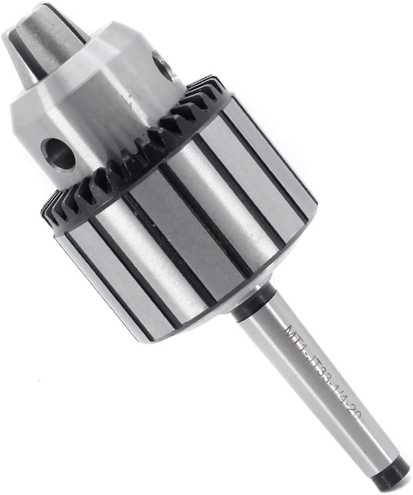 Drill Chuck JESTUOUS JT33 Key Type 1/2 Inch(1-13mm) with MT1 MT2 Morse Taper Arbor Adapter Heavy Duty Chucks