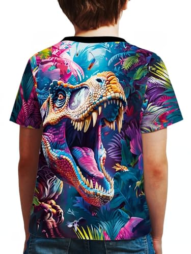 Image of Frogwill Boys Girls Shirts 3D Graphic T-Shirt Neon Clothes Short Sleeve Animal Print Tee 5-13 Years