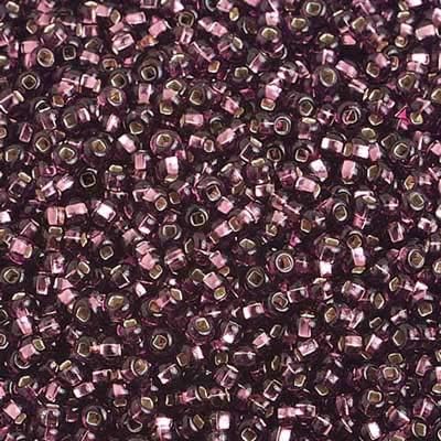 Czech Glass Seed Beads 10/0 (2.3mm Diameter) Silver Lined Purple DIY Jewelry Making Beads - 500g Bulk Bag by Preciosa (Jablonex)