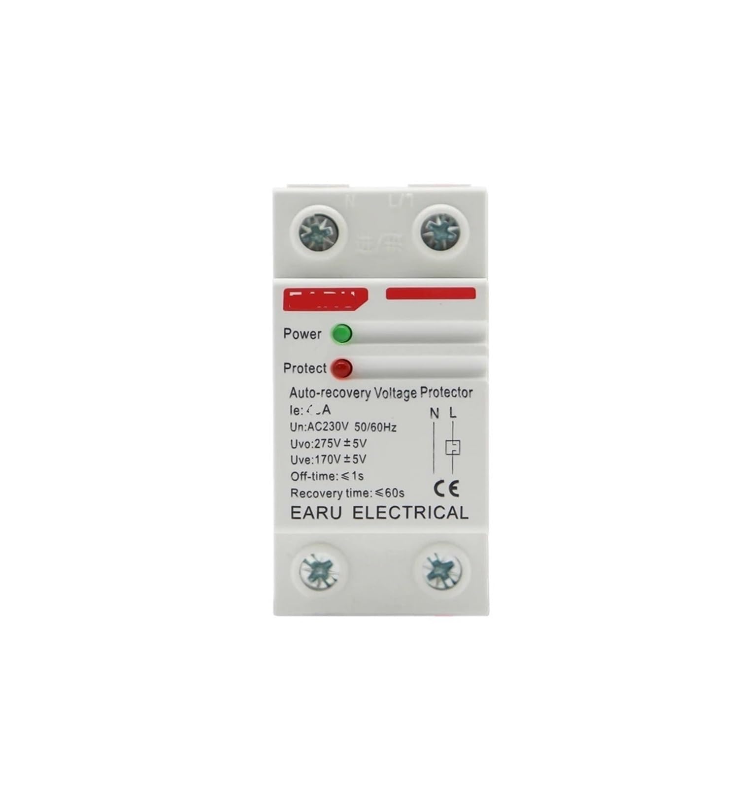 YFHGULBTK 40A 63A 230V Rail Automatic Recovery reconnection overvoltage undervoltage Protection Device Relay(40a,230V 1)
