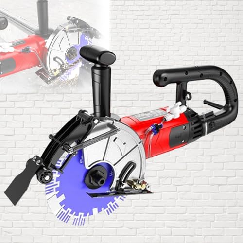 Scanalatrice elettrica per muri, utensile da taglio per calcestruzzo ad alta potenza da 2800 W, velocità di 8000 giri/min con 2 lame e pompa dell'acqua per scanalature precise in marmo, granito, pie