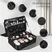 Greenfeather Travel Makeup Bag, Professional Cosmetic Train Case Organizer, Portable Travel Cosmetic Brush Bag Holder Makeup Artist Storage Box with Adjustable Dividers and Shoulder Strap, Black