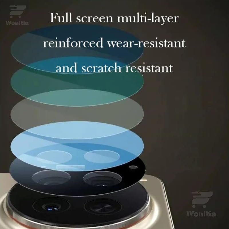 Image of Pack 1- Back Camera Glass Protector for Vivo X300 Pro 5G [3D Premium] Camera Lens Protector (Black)