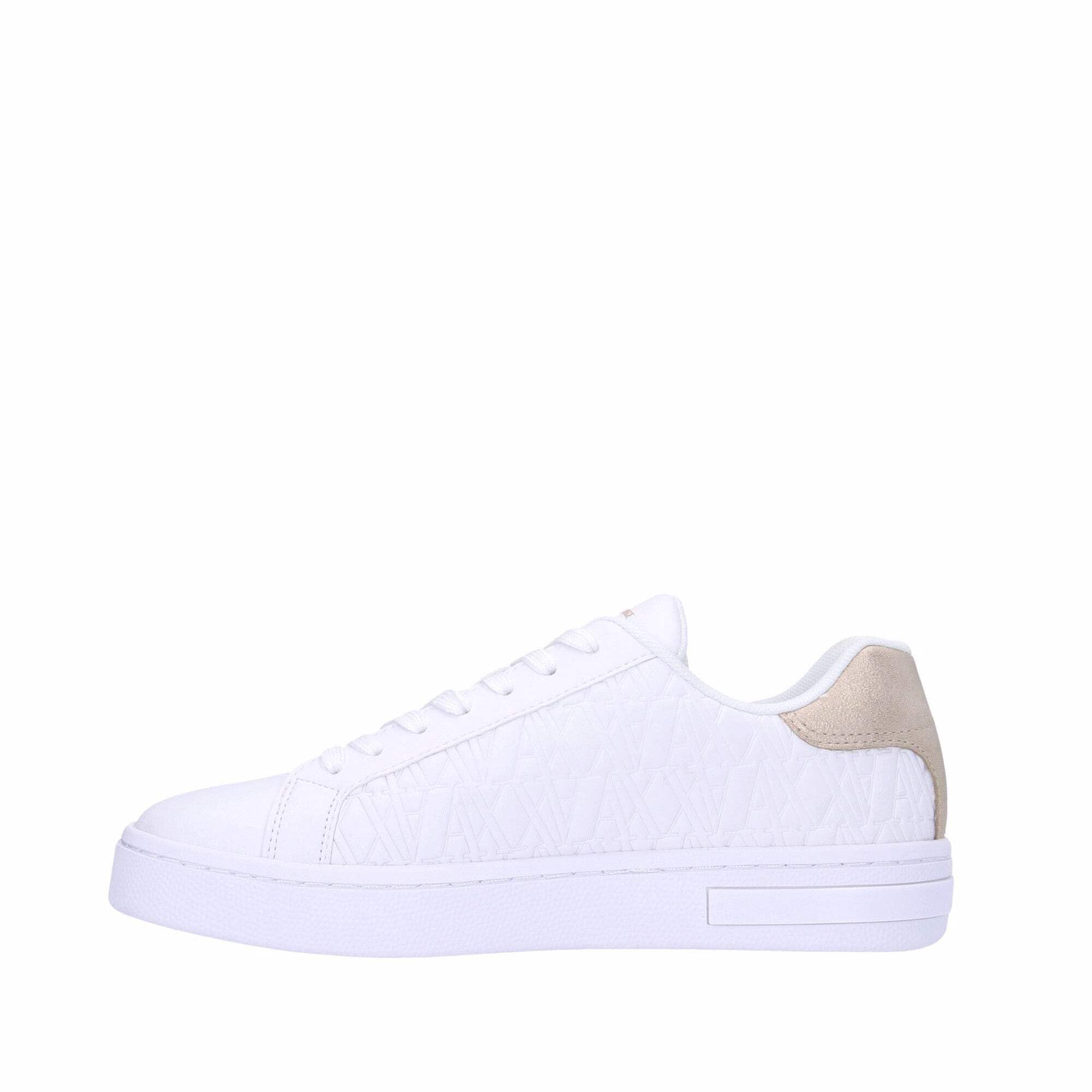 Armani Exchange Xdx165 Sneakers Con Lacci In Ecopelle Donna T782 OP.WHITE+PALE GOLD 37