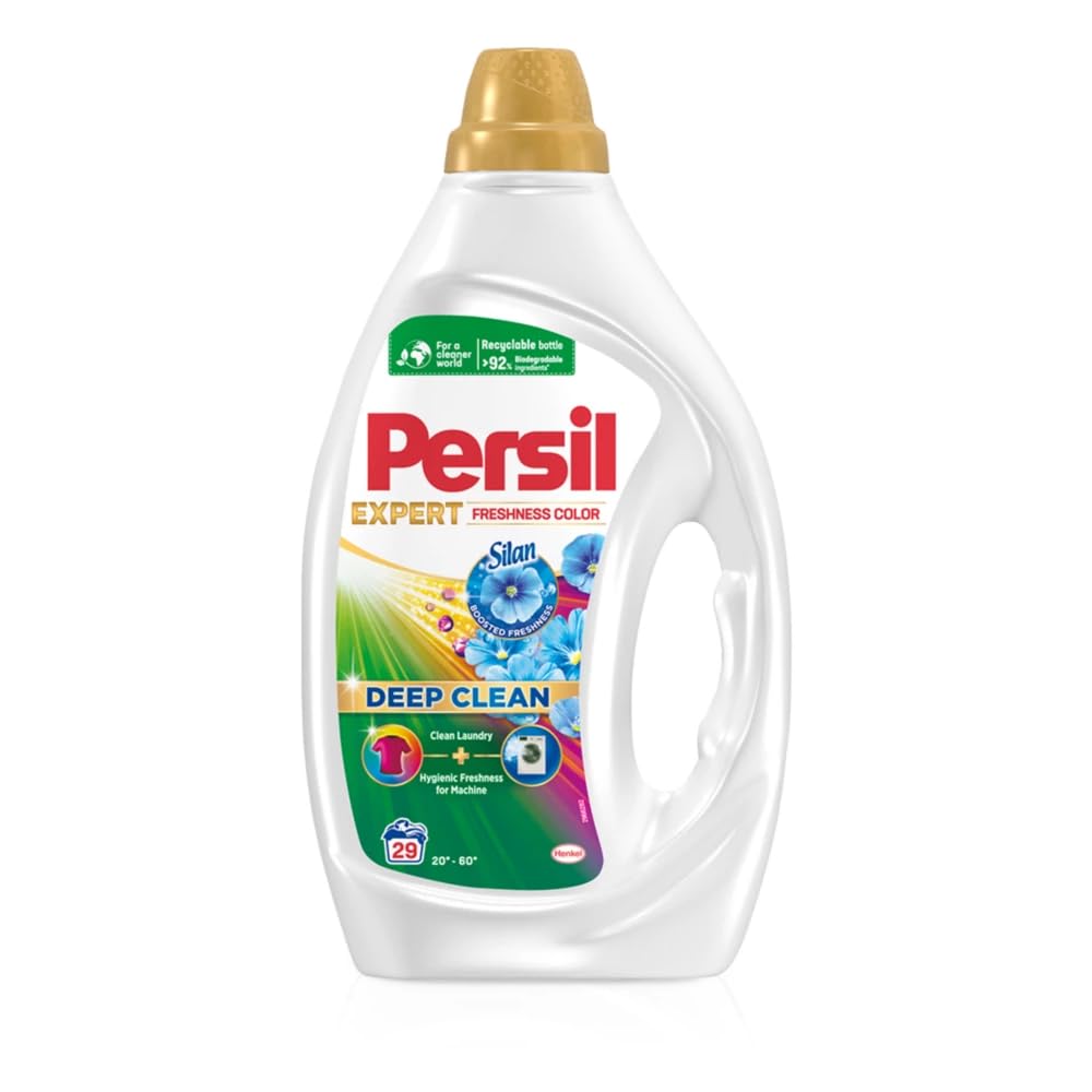Persil Expert płyn do prania w płynie, 4 sztuki, Deep Clean, Fresh Color by Silan, 1305 ml, 29 cykli prania