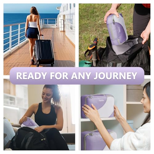Image of OlarHike 8 Set Packing Cubes for Travel,Gifts for Women Mom,Anti-Tearing Suitcase Organizer,with Over 1000 pcs Mesh Holes,Vacation Essentials & Accessories for Cruise Ship