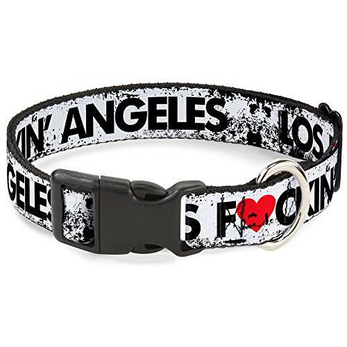 Collier Los Angeles Coeur Vieilli Buckle Down avec boucle rapide large - 2