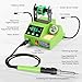 Soldering Station, 100W Digital Display Soldering Iron Station Kit with 2 Helping Hands, 356°F - 896°F, Auto Sleep, °C/°F Conversion, Solder Wire, Tips, Stand, Pump, Tweezers, Tip Cleaner, Green