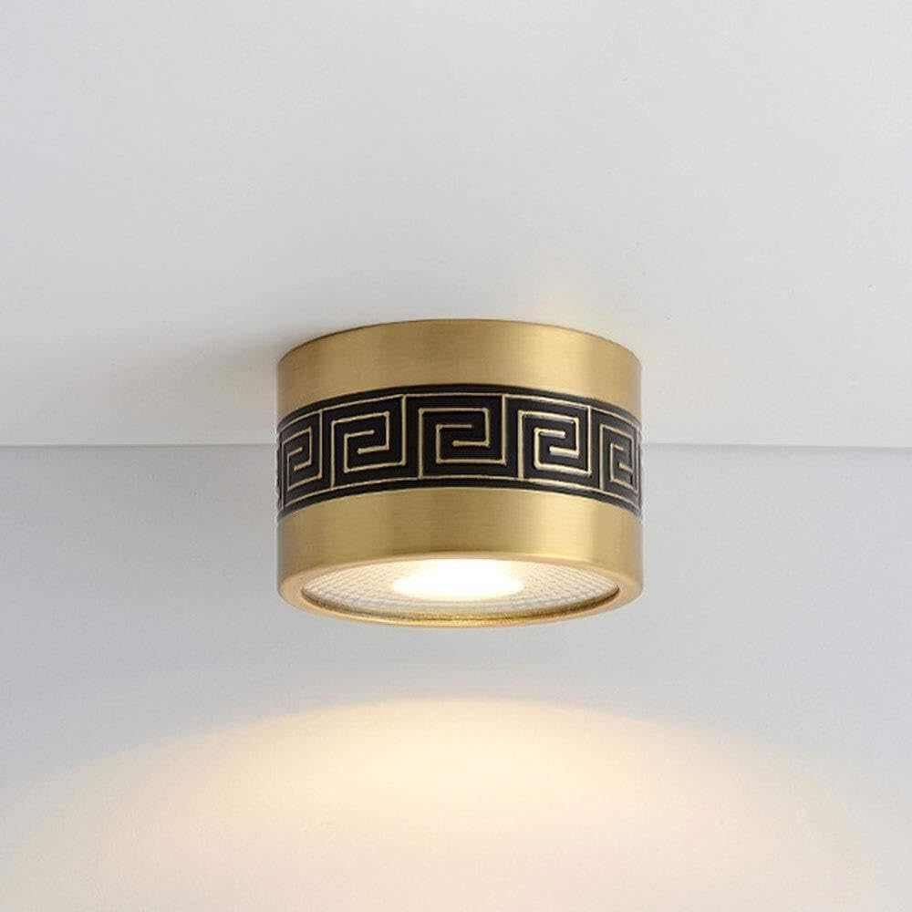 Lámpara de techo de latón decorativa estilo premium para villas