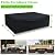 HIGHTQURO Patio Furniture Covers Waterproof, Heavy Duty 600D Outdoor Furniture Covers for Outside Sectional Sofa Set,Tear Resistance and Anti-UV, Black,126"L x 126"W x 28"H