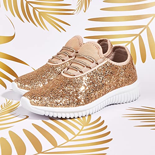 Image of K KIP WOK Fashion Glitter Sneakers for Womens Silp On Running Shoes Lightweigt Tennis Walking Sneakers