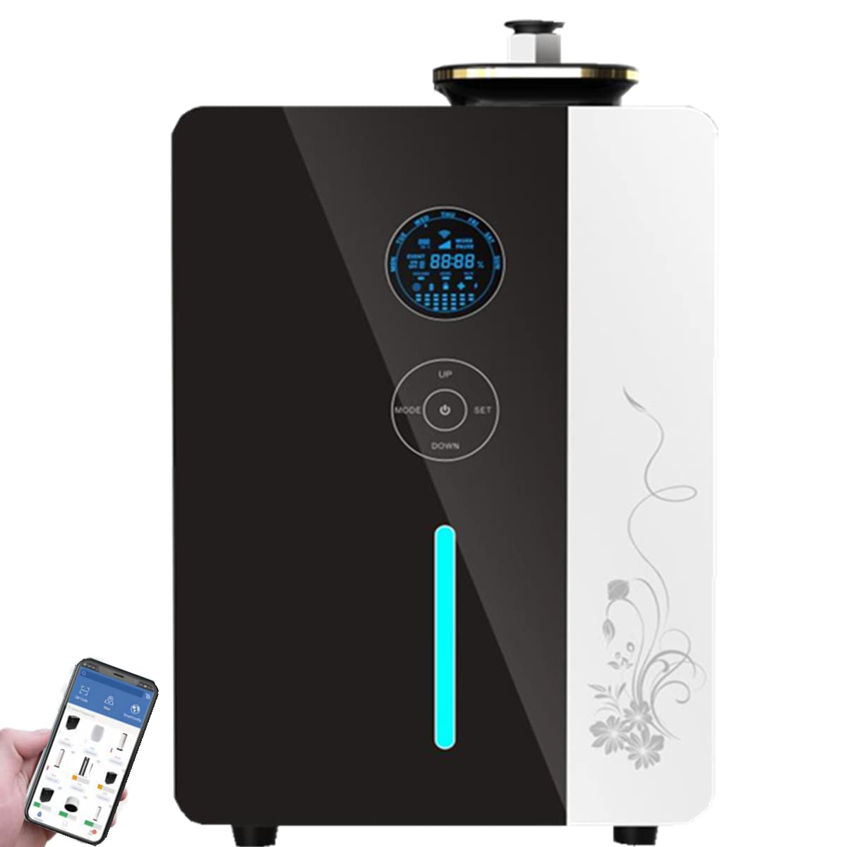 Diffuser - WiFi Air Machine for Home & Commercial Use, Covers 7500 sq. ft., Waterless Cold- Air Nebulizing HVAC Oil Diffuser for Large Room, Hotel, Spa, Office