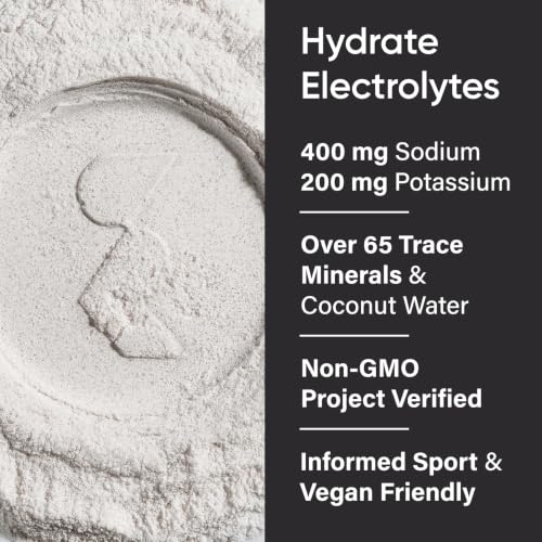 Image of Sports Research Hydrate Electrolytes Raspberry Lemonade, 90 Servings | Sugar-Free & Flavorful with 7 Essential Vitamins, 65 Trace Minerals, and Coconut Water for Whole Body Hydration